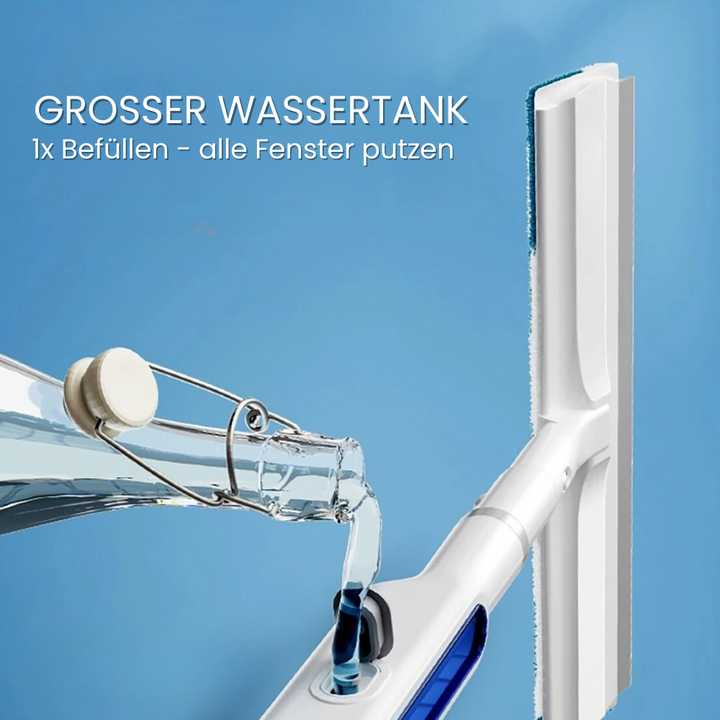 3-in-1 Rotatable Window Cleaner with Telescopic Handle and Spray Function | Kalsten