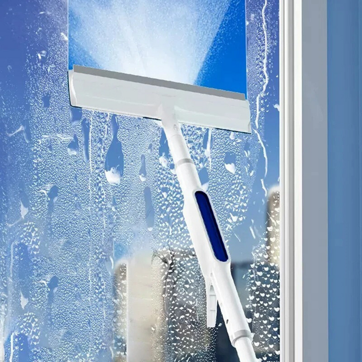 3-in-1 Rotatable Window Cleaner with Telescopic Handle and Spray Function | Kalsten