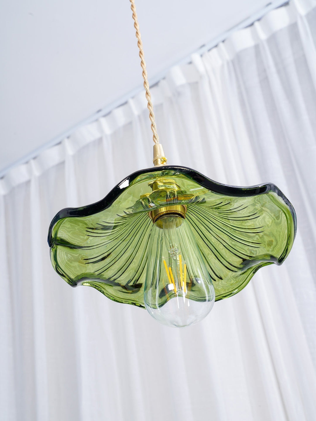 Glass Hibiscus Flower Hanging light Swag Light | Kalsten