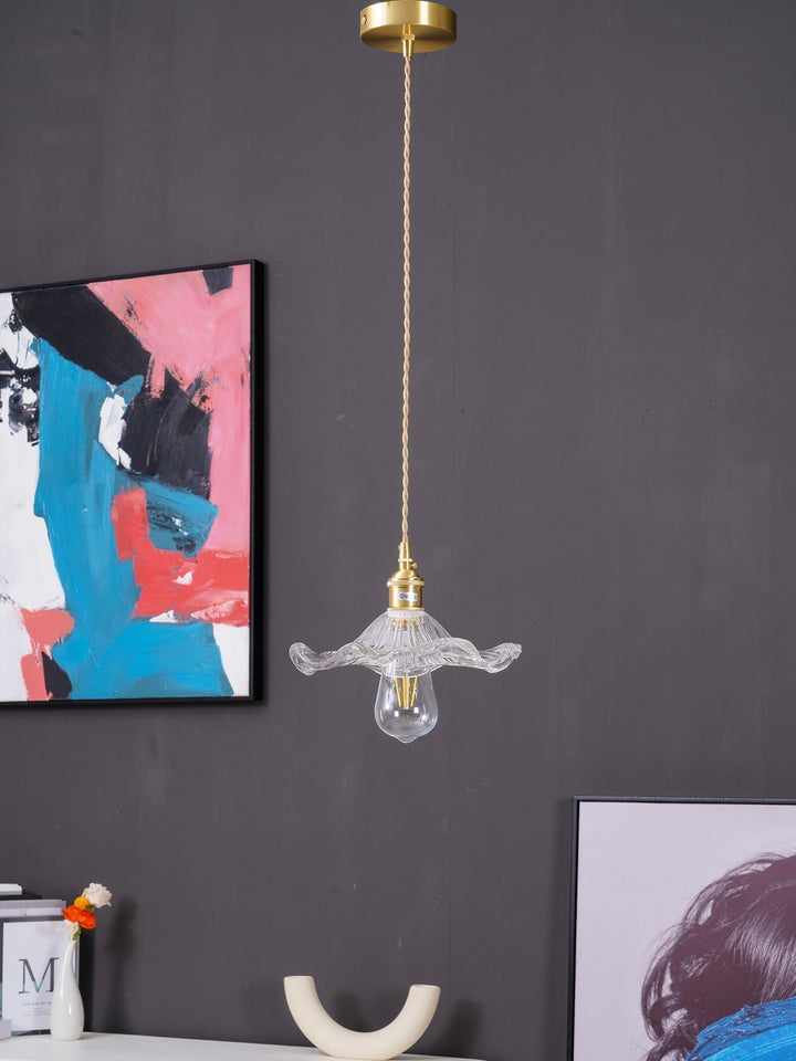 Glass Hibiscus Flower Droplight Pendant Light | Kalsten