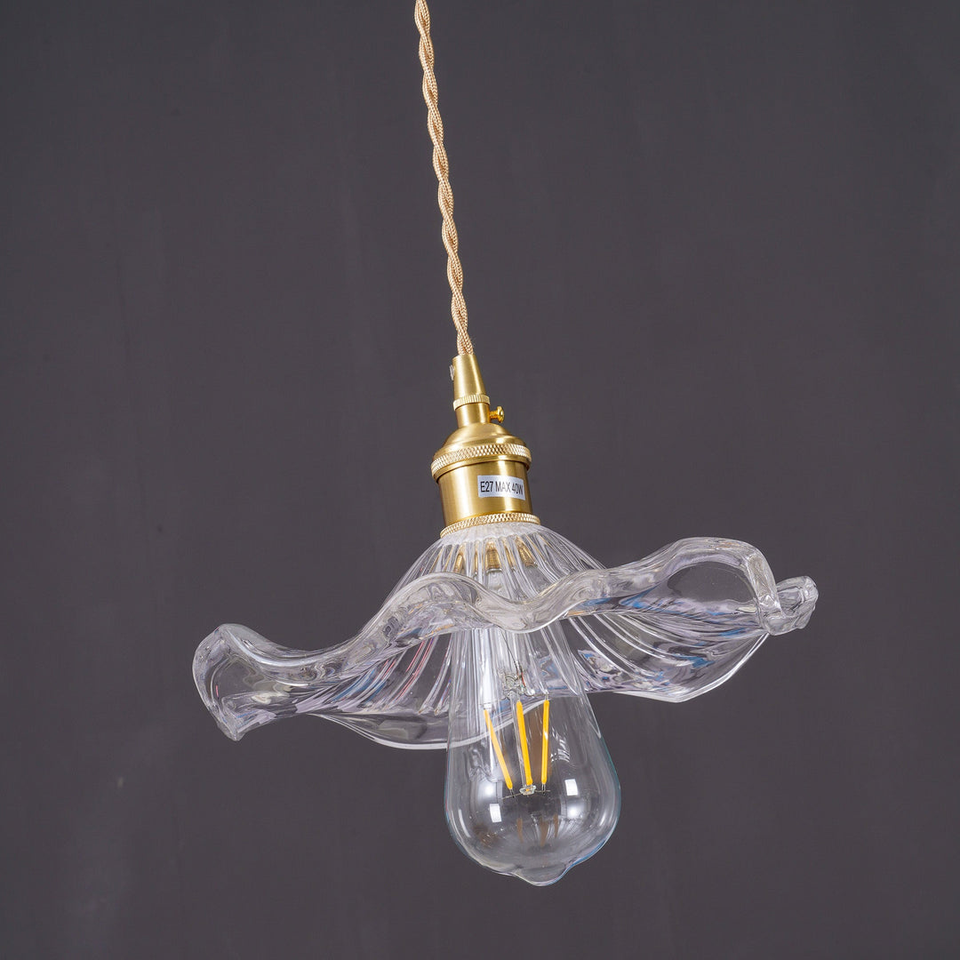 Glass Hibiscus Flower Droplight Pendant Light | Kalsten