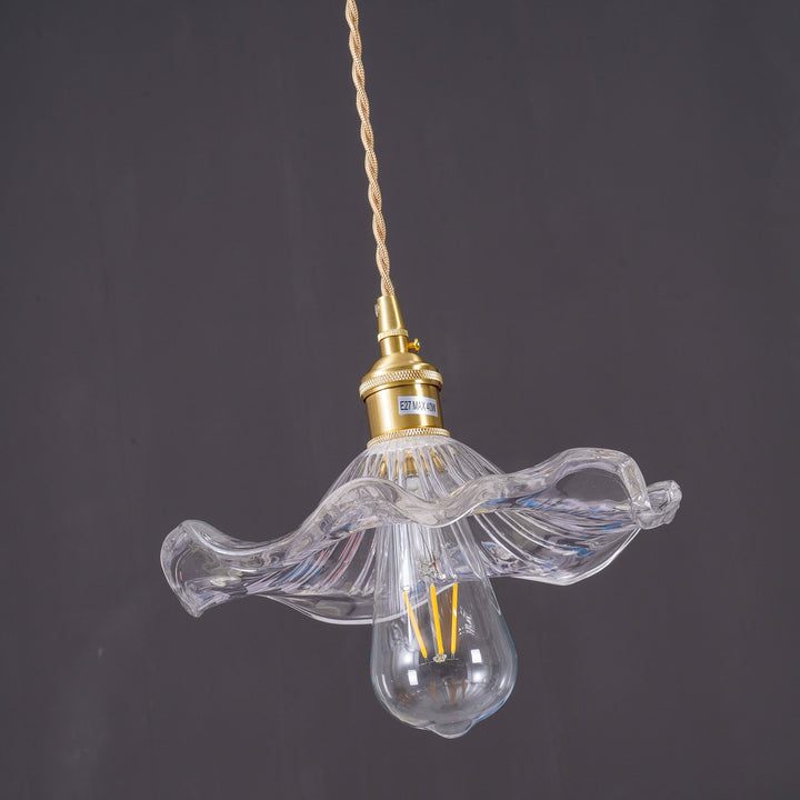 Glass Hibiscus Flower Hanging light Swag Light | Kalsten