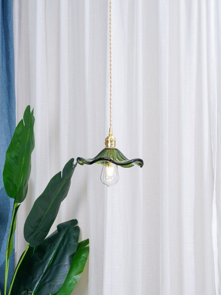 Glass Hibiscus Flower Droplight Pendant Light | Kalsten