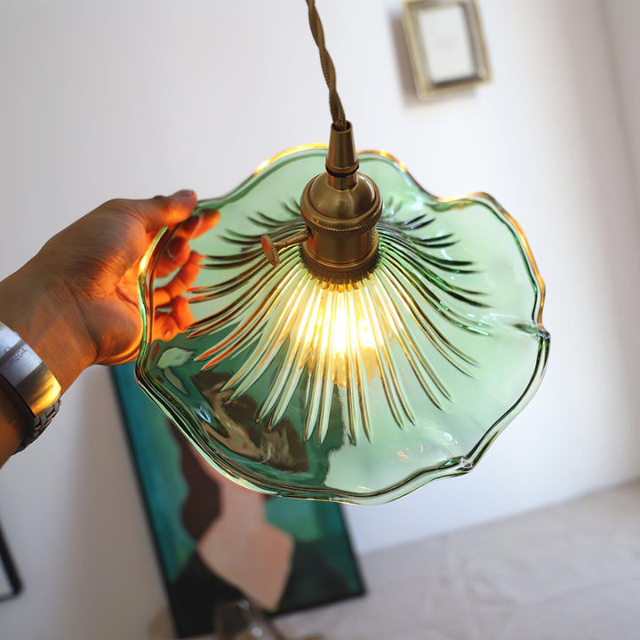 Glass Hibiscus Flower Droplight Pendant Light | Kalsten