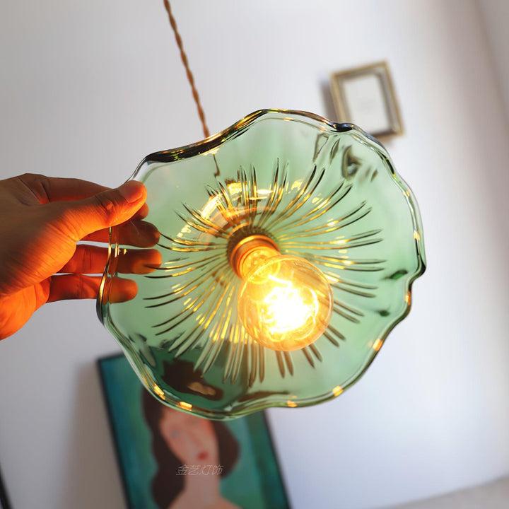 Glass Hibiscus Flower Droplight Pendant Light | Kalsten