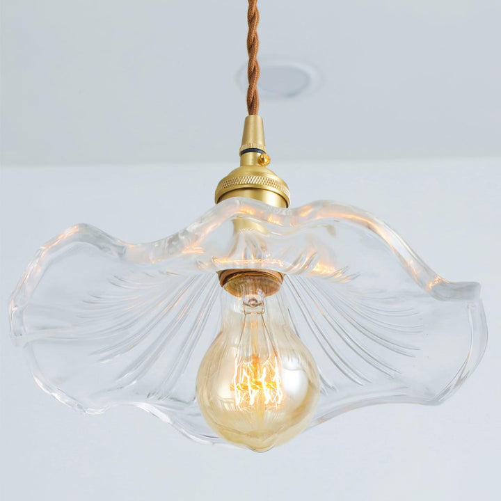 Glass Hibiscus Flower Hanging light Swag Light | Kalsten