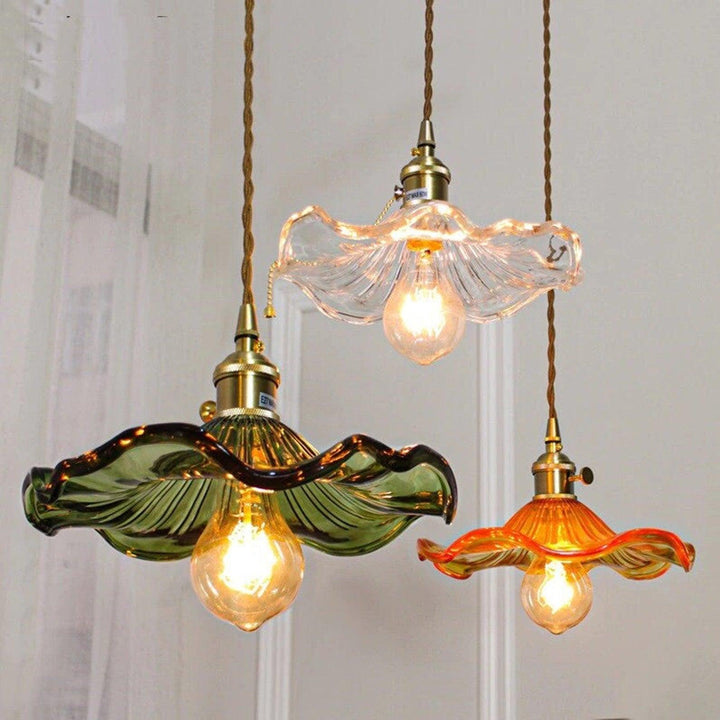 Glass Hibiscus Flower Droplight Pendant Light | Kalsten