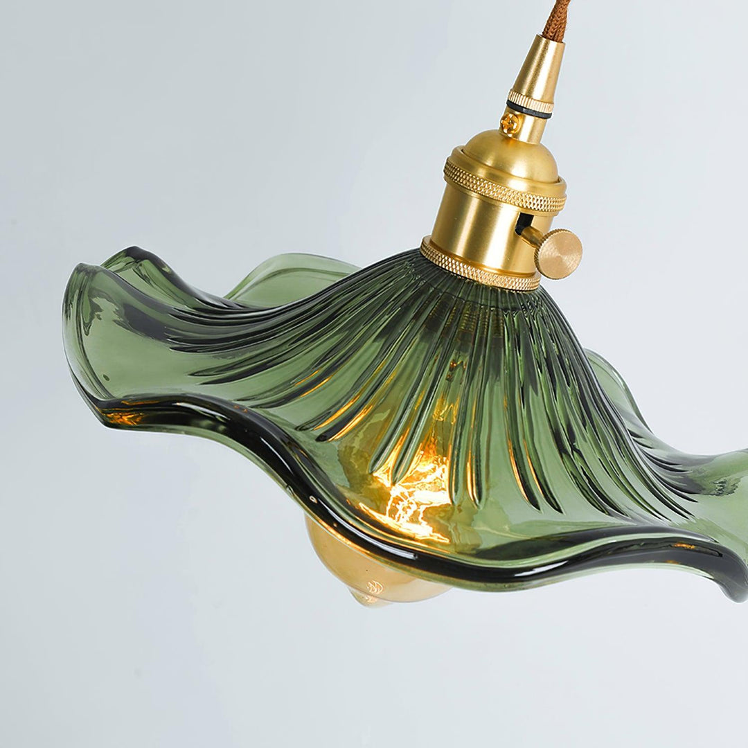 Glass Hibiscus Flower Hanging light Swag Light | Kalsten