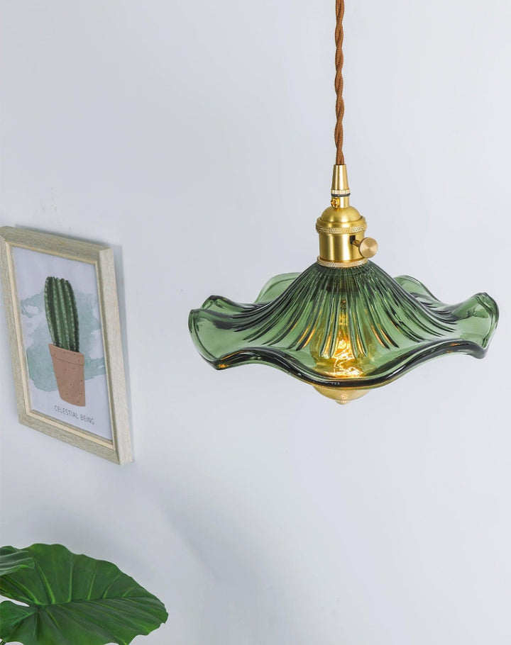 Glass Hibiscus Flower Droplight Pendant Light | Kalsten