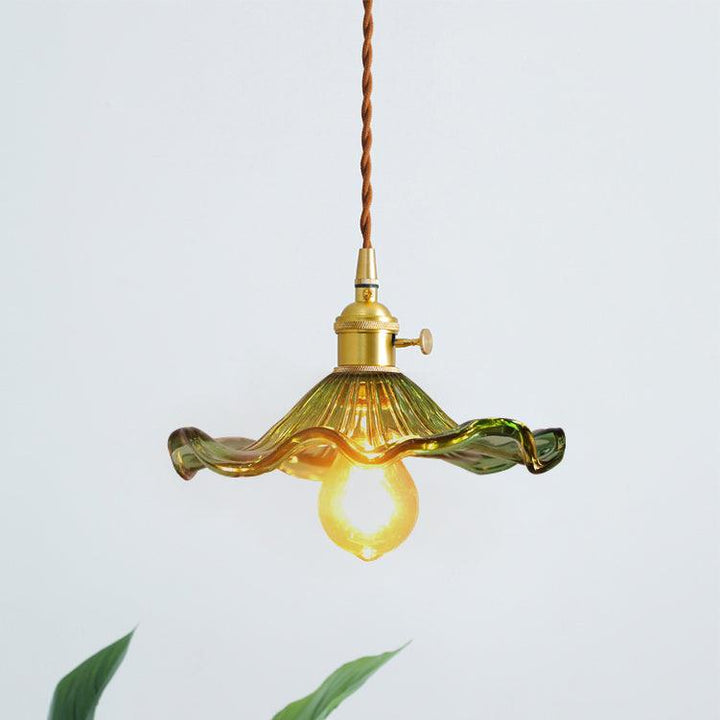 Glass Hibiscus Flower Droplight Pendant Light | Kalsten