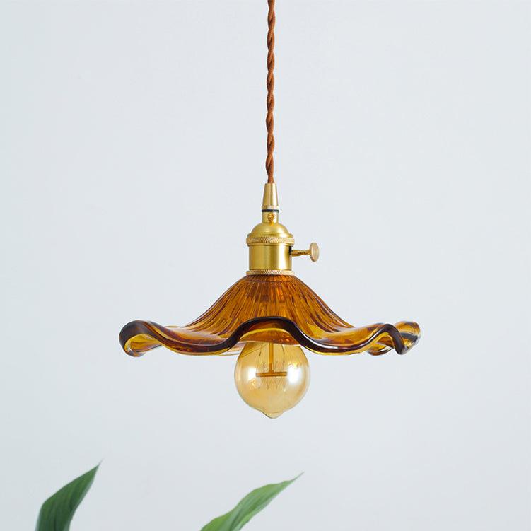 Glass Hibiscus Flower Droplight Pendant Light | Kalsten