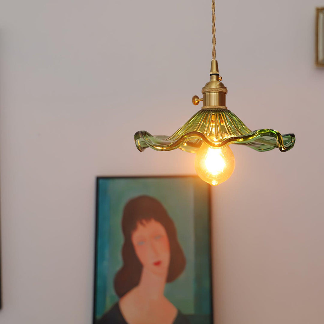 Glass Hibiscus Flower Droplight Pendant Light | Kalsten