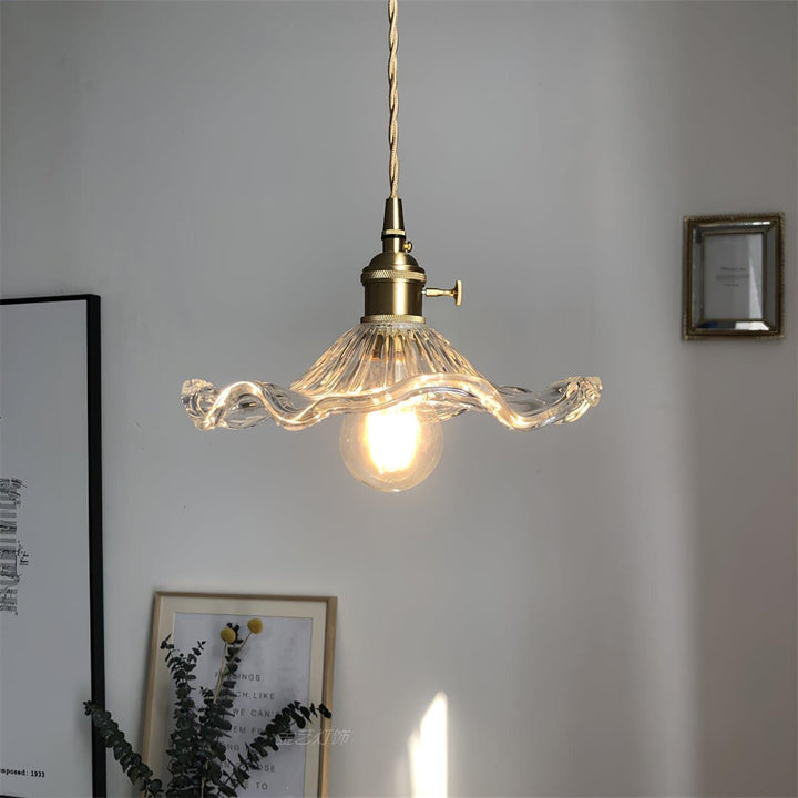 Glass Hibiscus Flower Droplight Pendant Light | Kalsten