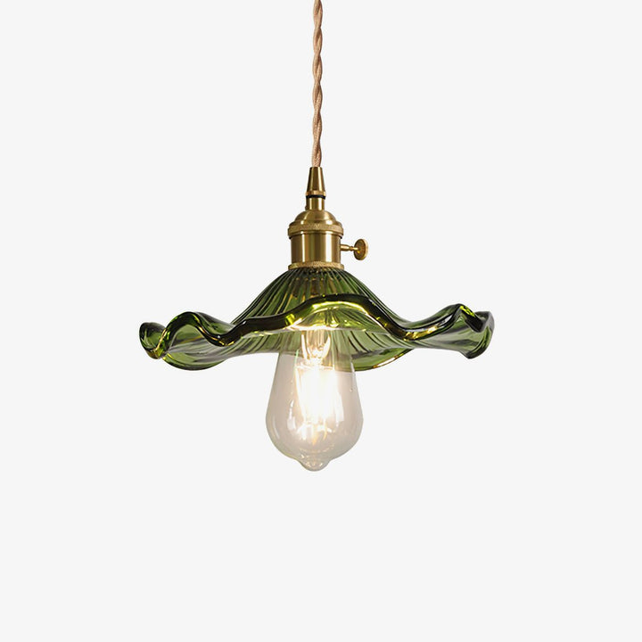 Glass Hibiscus Flower Hanging light Swag Light | Kalsten