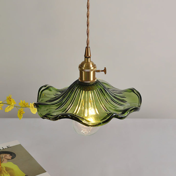 Glass Hibiscus Flower Droplight Pendant Light | Kalsten