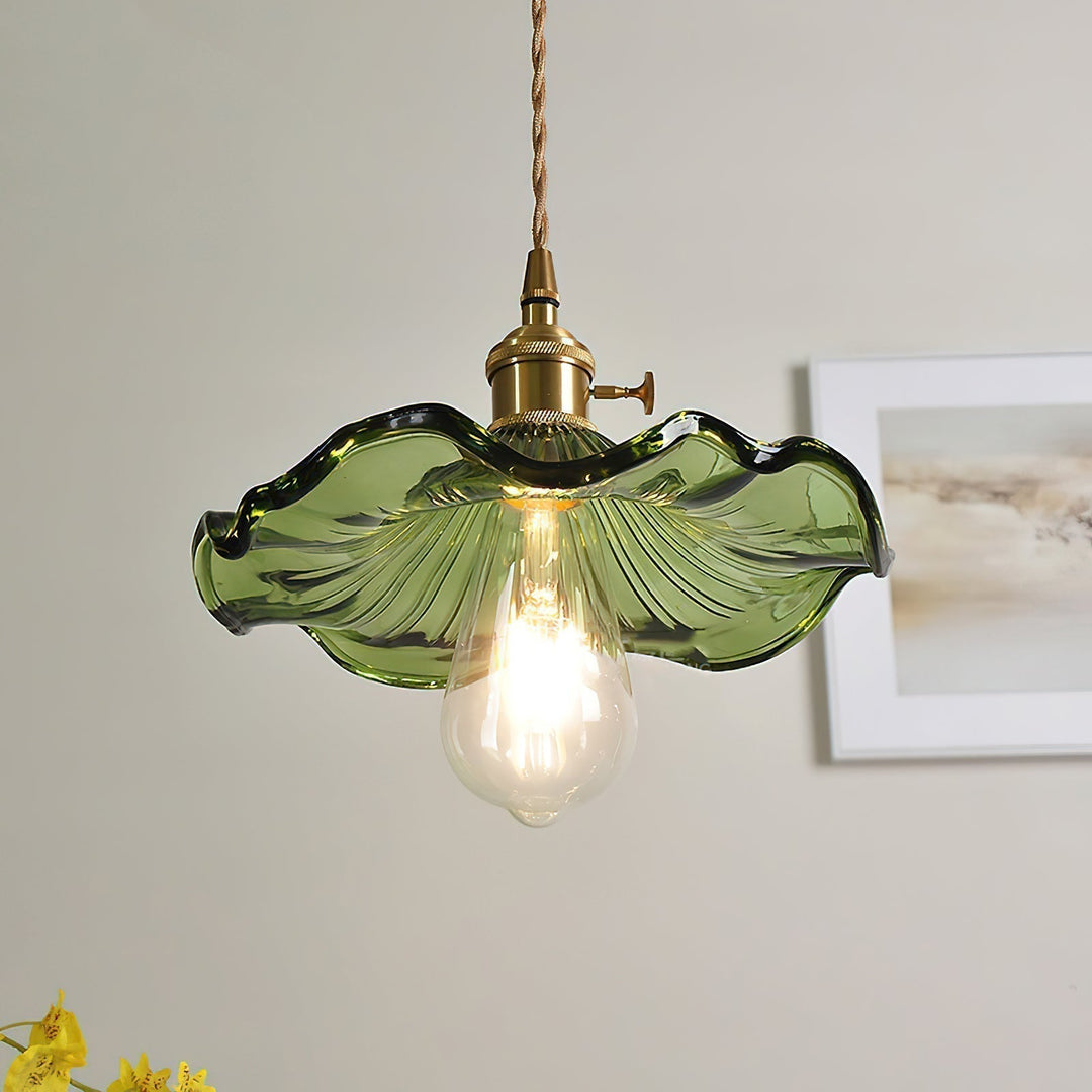 Glass Hibiscus Flower Droplight Pendant Light | Kalsten