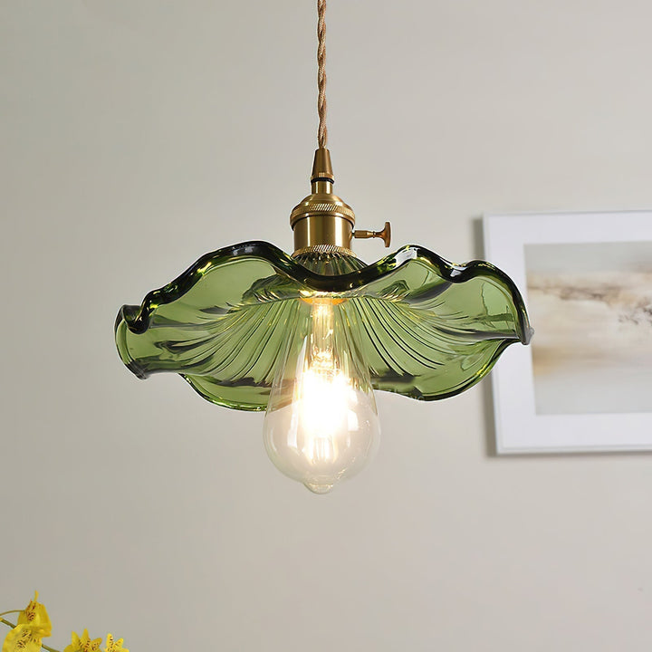 Glass Hibiscus Flower Droplight Pendant Light | Kalsten