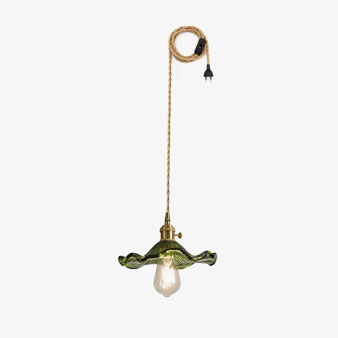 Glass Hibiscus Flower Hanging light Swag Light | Kalsten