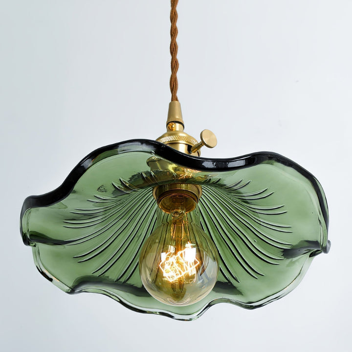 Glass Hibiscus Flower Hanging light Swag Light | Kalsten