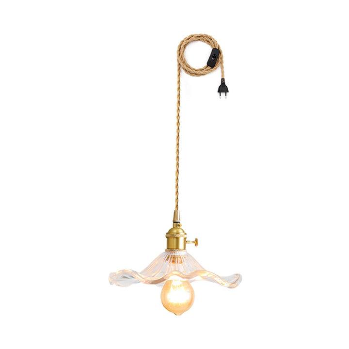 Glass Hibiscus Flower Hanging light Swag Light | Kalsten