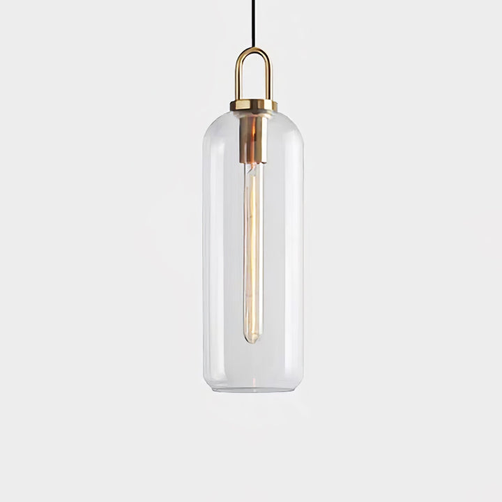 Pendant Light Glass Metal 11.8 in Hanging Living Room Bedroom Ceiling Adjustable Modern Minimalist Lighting Fixture | Kalsten