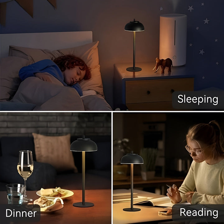 Stylish Rechargeable Table Lamp with Dimmable LED - Three Light Modes and USB Kalsten