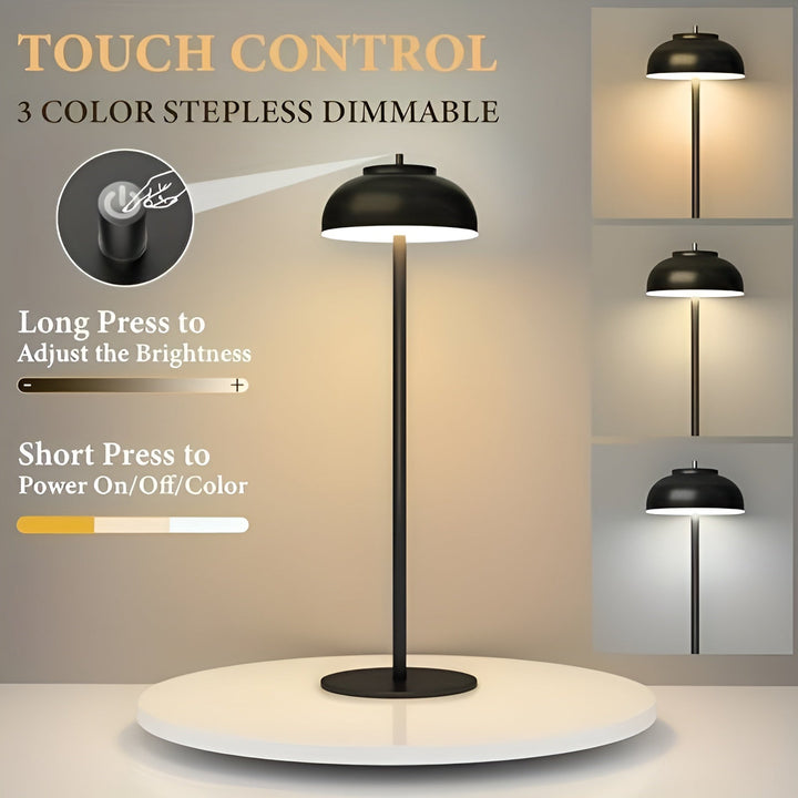 Stylish Rechargeable Table Lamp with Dimmable LED - Three Light Modes and USB Kalsten