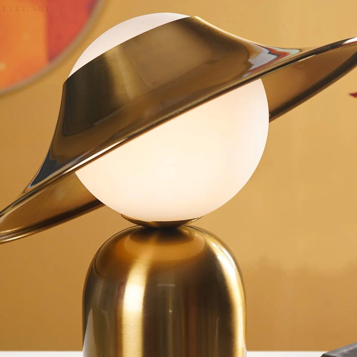 Elegant Gold Table Lamp With LED, Scandinavian Design For Cozy Interior Kalsten