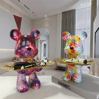 BowLift | PawTag - Graffiti Bear Statue