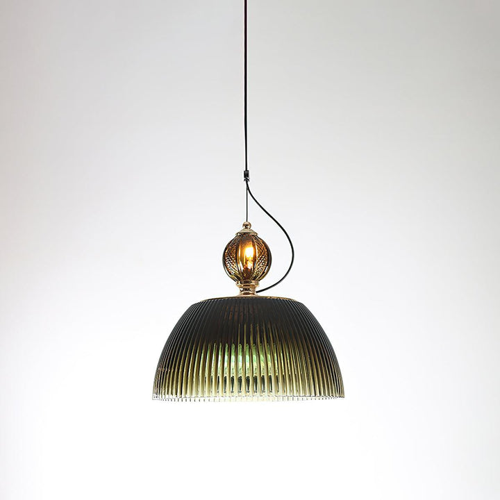 Green Glass Bowl Drop light Pendant Lamp | Kalsten