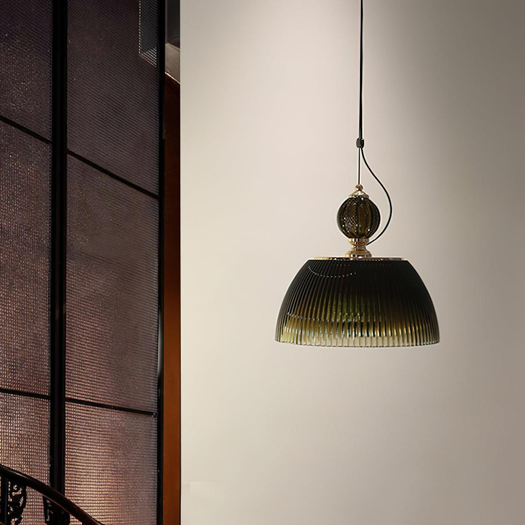 Green Glass Bowl Drop light Pendant Lamp | Kalsten
