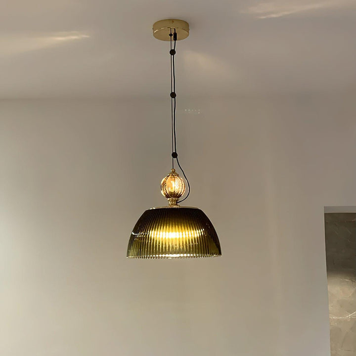 Green Glass Bowl Drop light Pendant Lamp | Kalsten