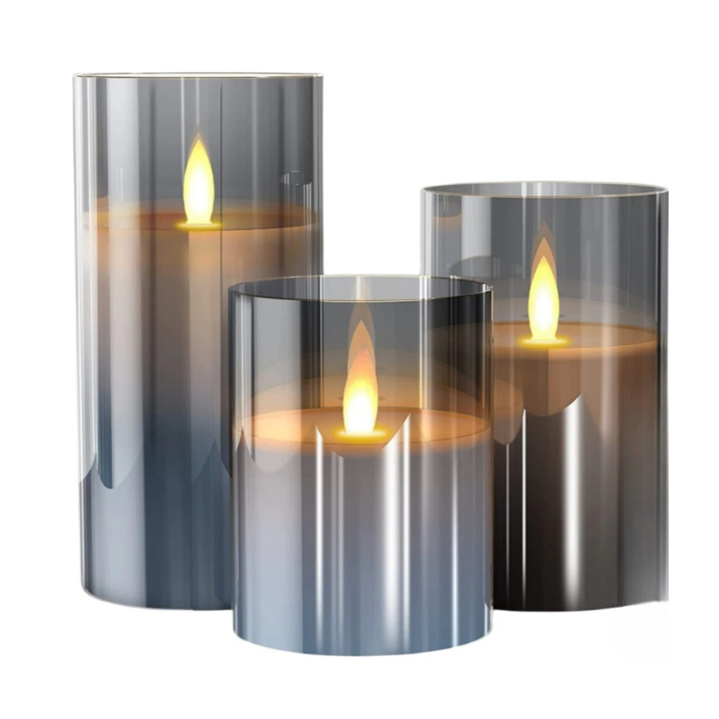 Skanto | LED Ambient Candle Lights | Realistic Flame Aura, Customizable Brightness & Timer Settings for Home Decor and Events