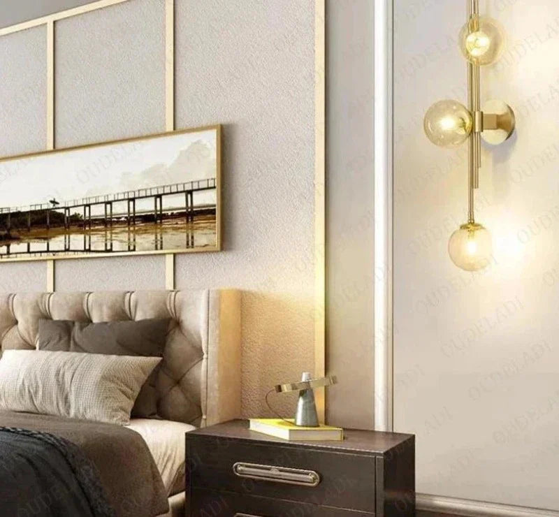 Modern Glass Ball Wall Lamps – Elegant LED Wall Lights for Bedrooms and Living Rooms | Kalsten