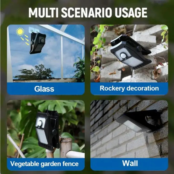 Kalsten | Large Solar LED Outdoor Lamp – With Clip & Motion Sensor