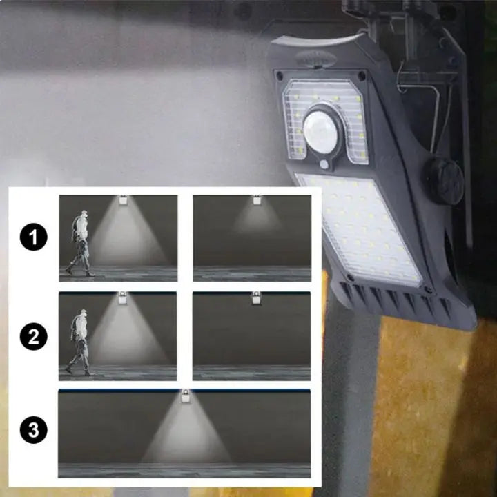 Kalsten | Large Solar LED Outdoor Lamp – With Clip & Motion Sensor