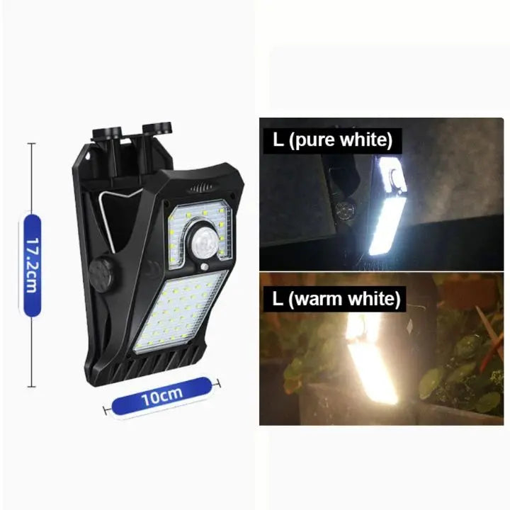 Kalsten | Large Solar LED Outdoor Lamp – With Clip & Motion Sensor