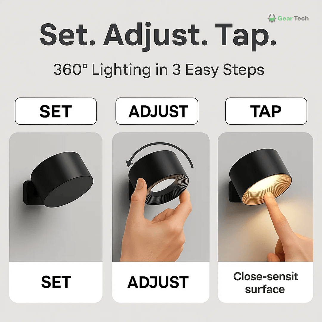 Rechargeable 360° LED Wall Lamp