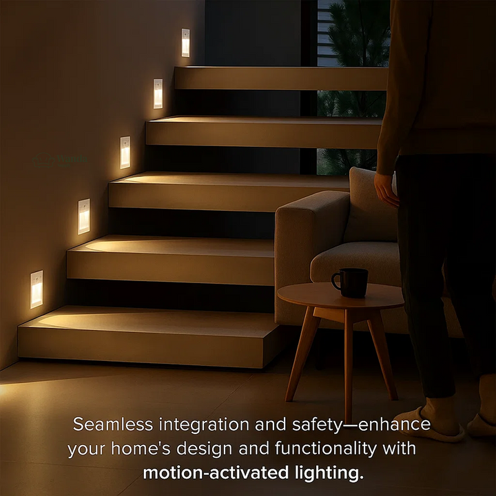 LED Recessed Wall Light with Motion Sensor