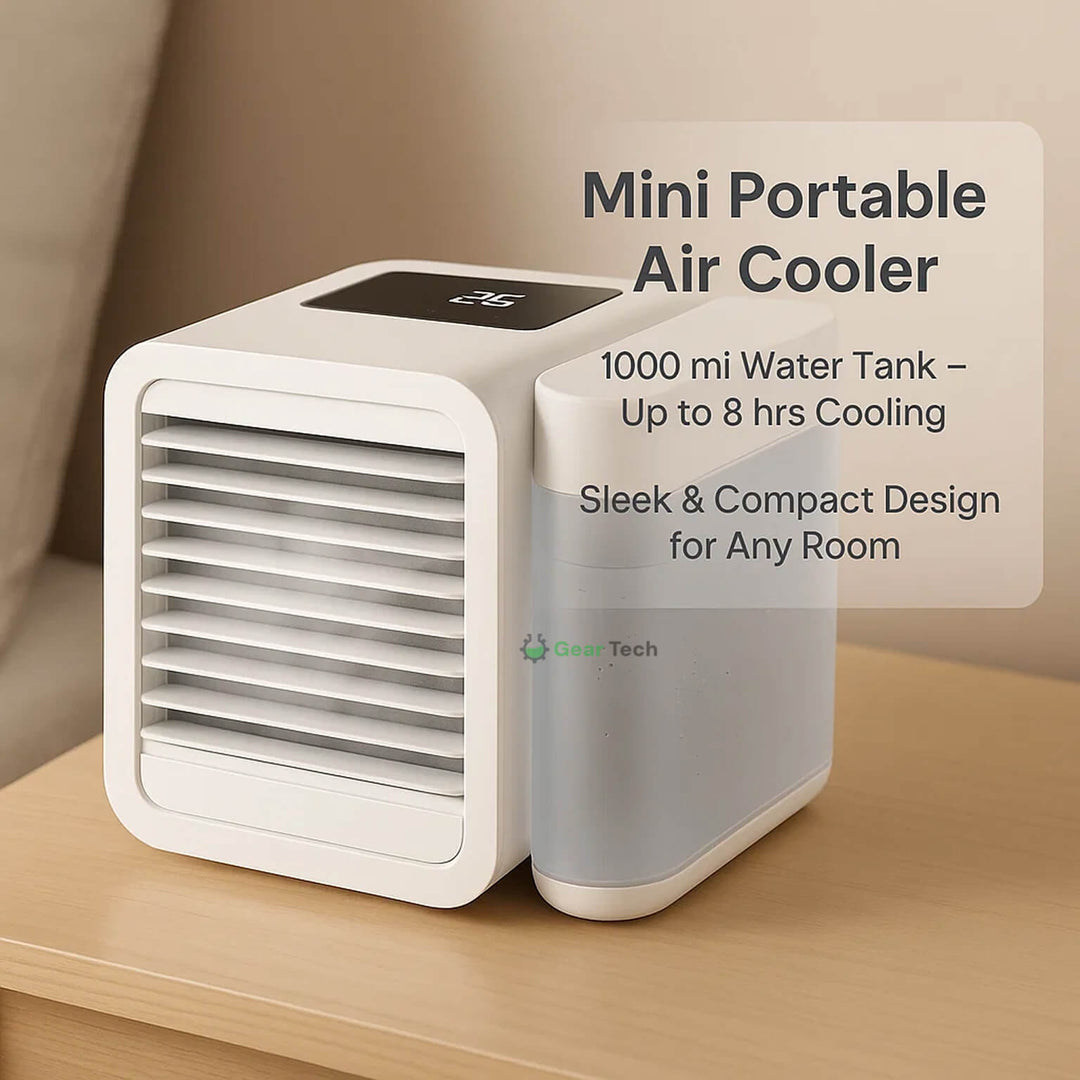 MicroCool Mini Air Conditioner Portable Evaporative Swamp Cooler with 1000ml Water Tank | Kalsten