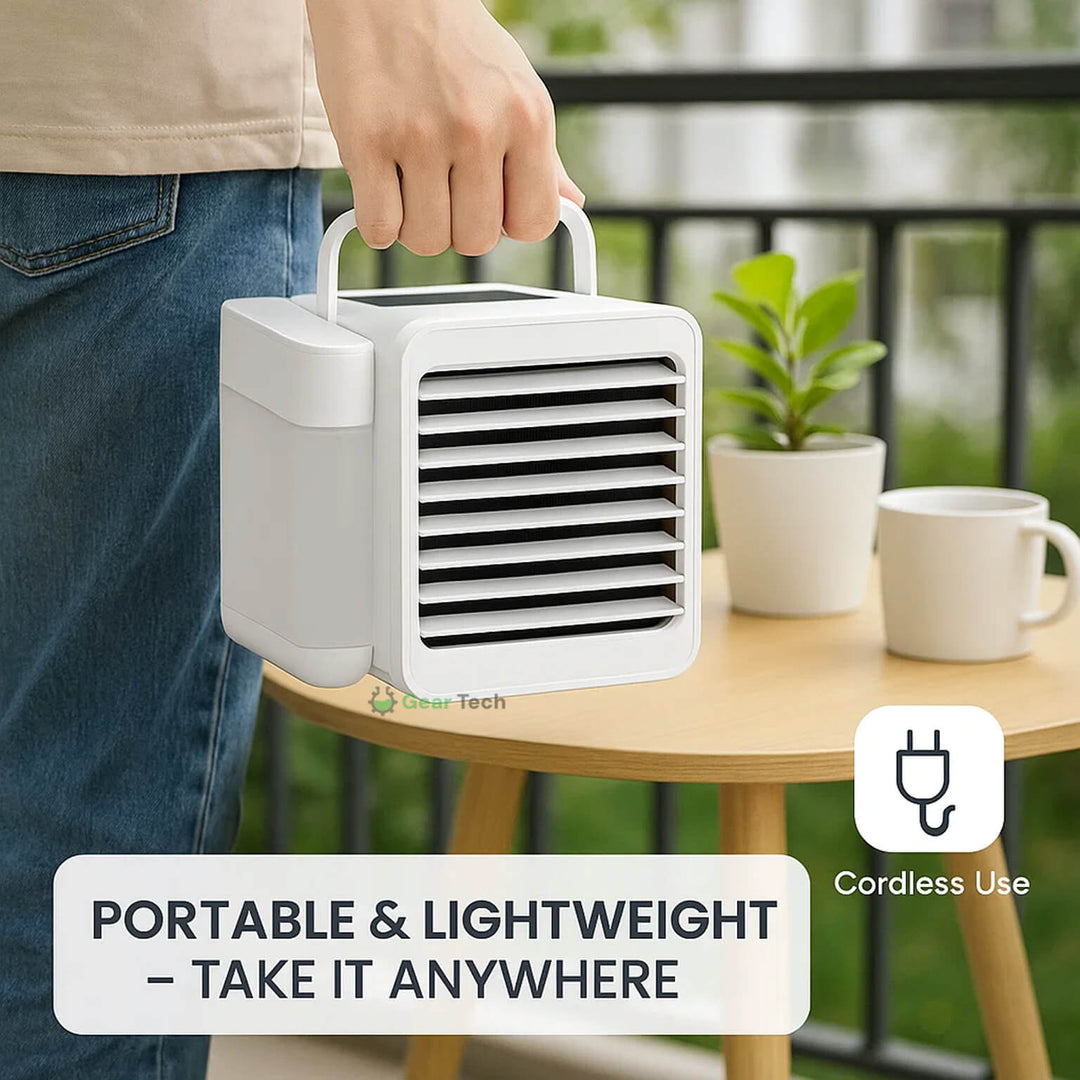 MicroCool Mini Air Conditioner Portable Evaporative Swamp Cooler with 1000ml Water Tank | Kalsten