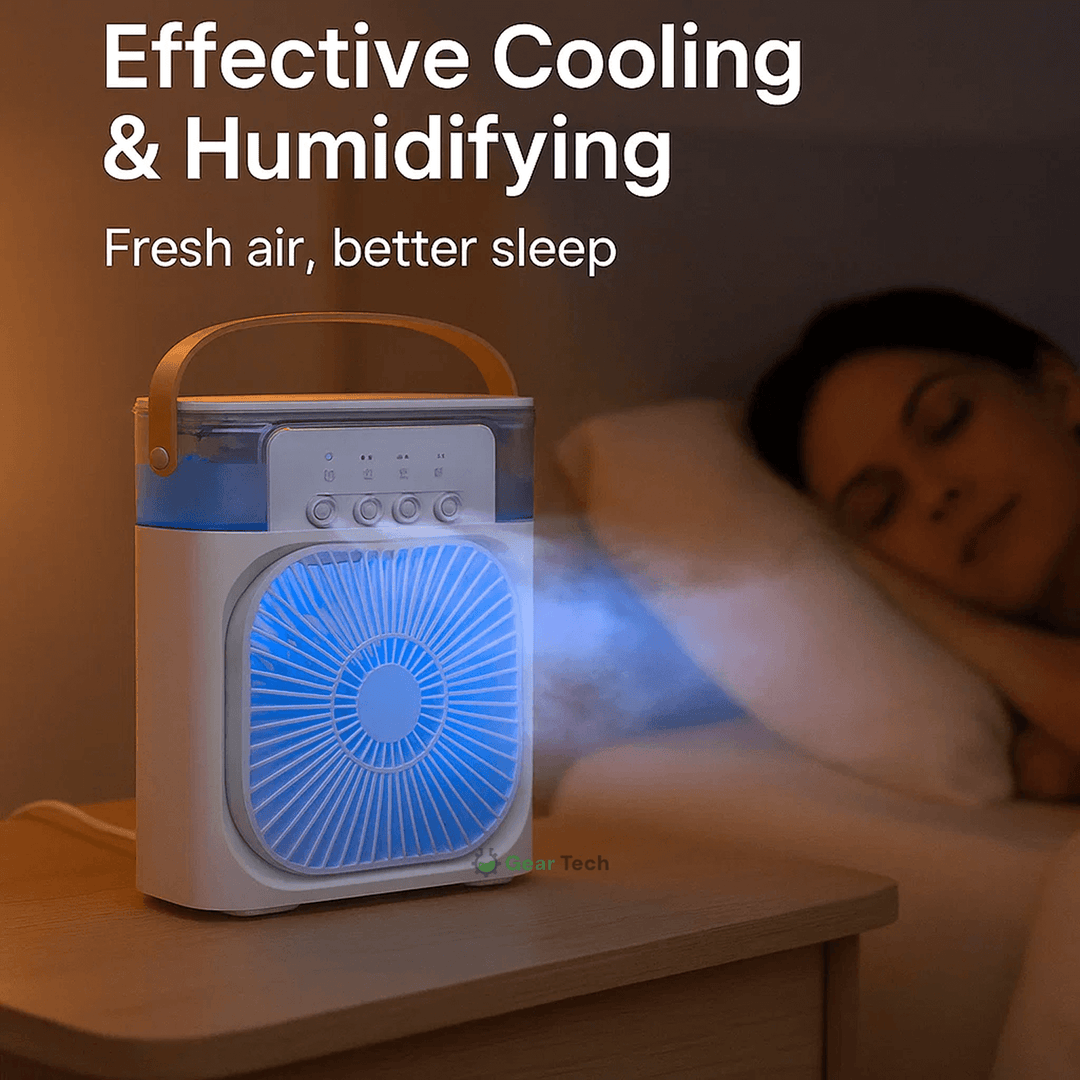 3-in-1 Air Cooler Humidifier | Portable, Adjustable Fan Speeds & Ideal for Bedrooms, Offices & Small Spaces | Kalsten