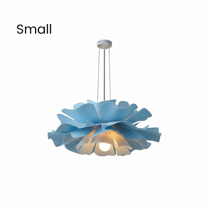 Pendant Light Acrylic Metal 15.7 in White Lotus Flower Dining Bedroom Living Room Lighting Fixture | Kalsten