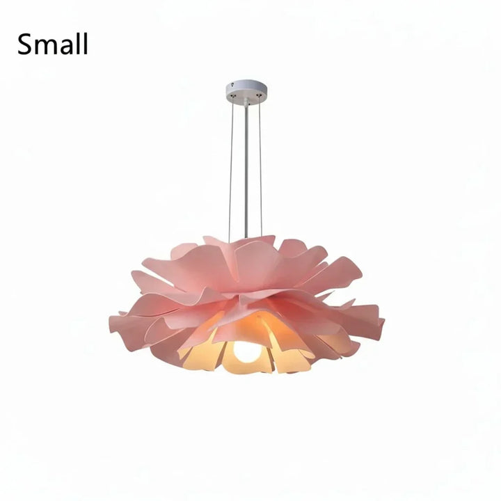 Pendant Light Acrylic Metal 15.7 in White Lotus Flower Dining Bedroom Living Room Lighting Fixture | Kalsten