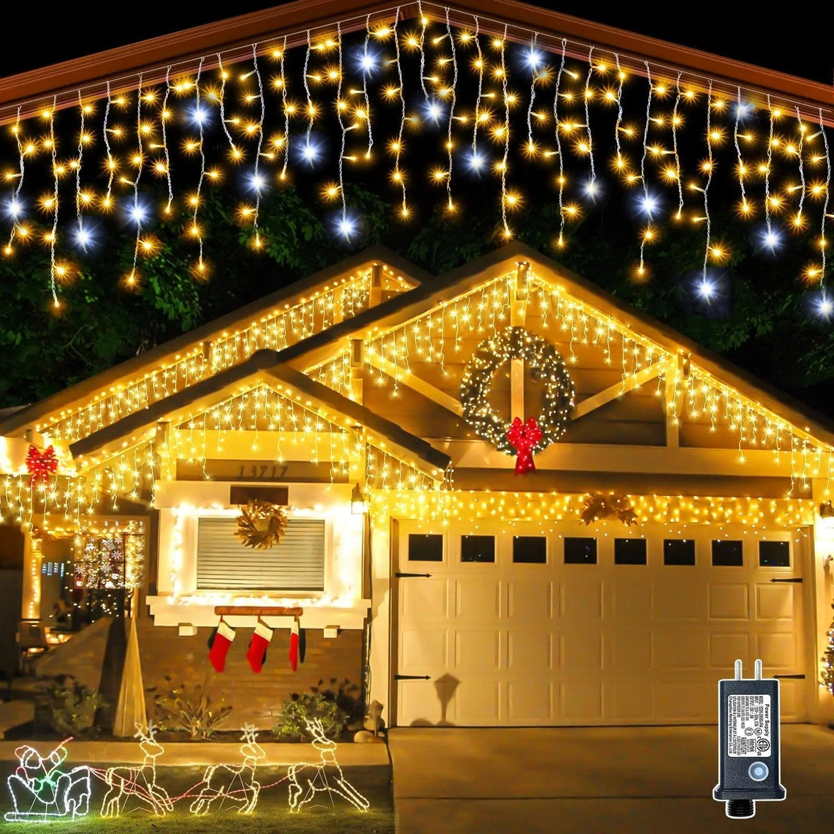 Brehn | GlowCurtain LED Light Curtain | Outdoor Lighting for Parties | Warm White | Perfect Decoration for Parties