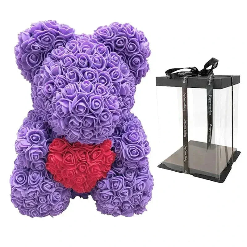 Kalsten | Rose Teddy Bear with Handmade Foam Roses – 40cm