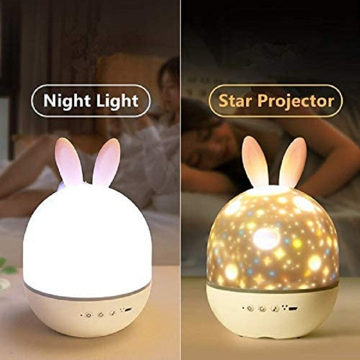 LED Universe Stars Bunny Projector Night Light | Kalsten