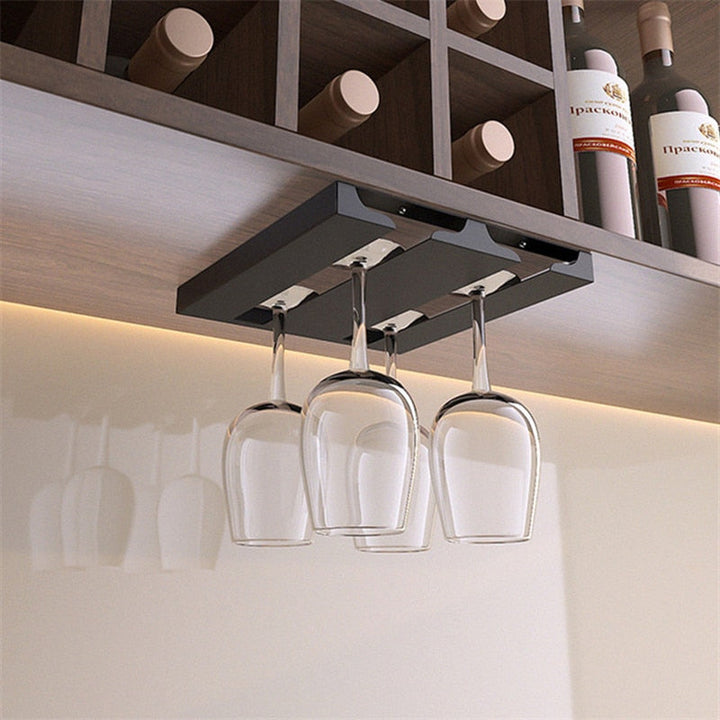 Kalsten | Under Cabinet Glass Organizer Rack