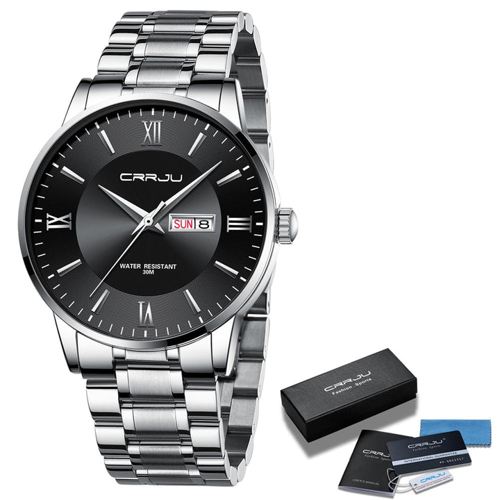 Kalsten | Men's Luxury Waterproof Sports Watch – Stainless Steel Quartz Chronograph