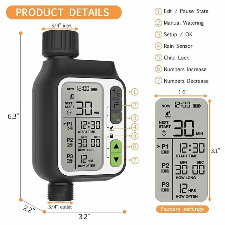 Automatic Garden Watering Timer Sensor | Kalsten